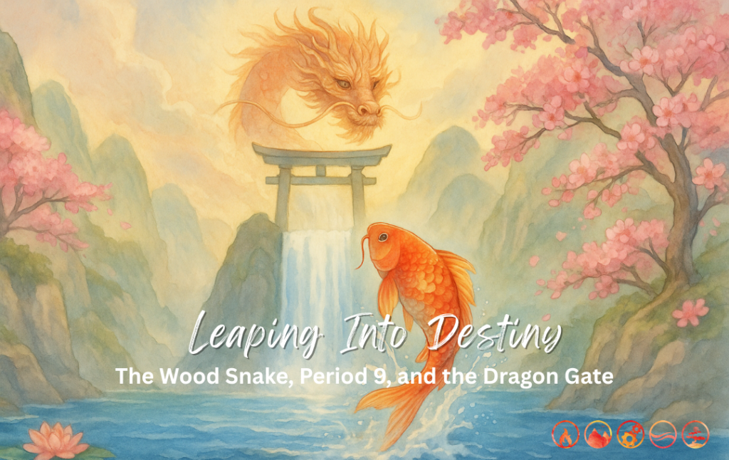 carp leaping to top of waterfall at dragon gate